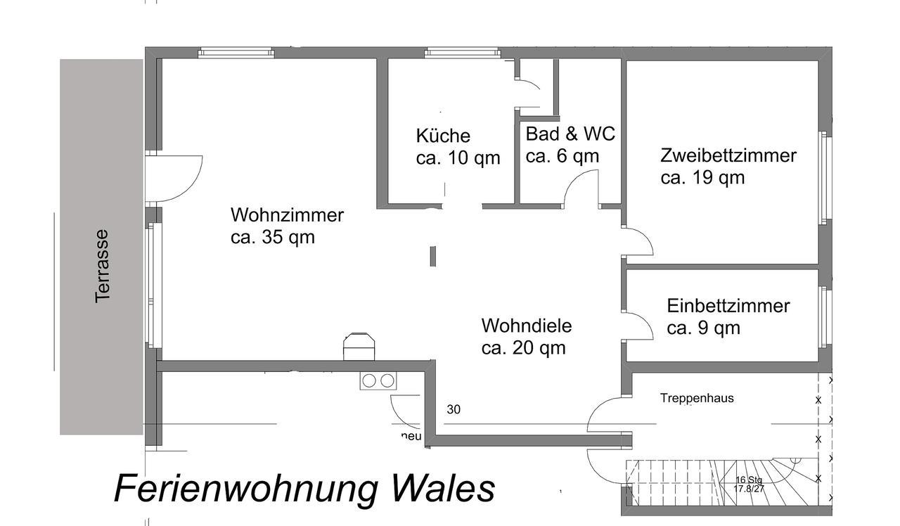 Ferienwohnung "Wales" Im Cnauceltaidd Wegensen Bagian luar foto